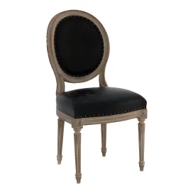 Vintage louis round side chair